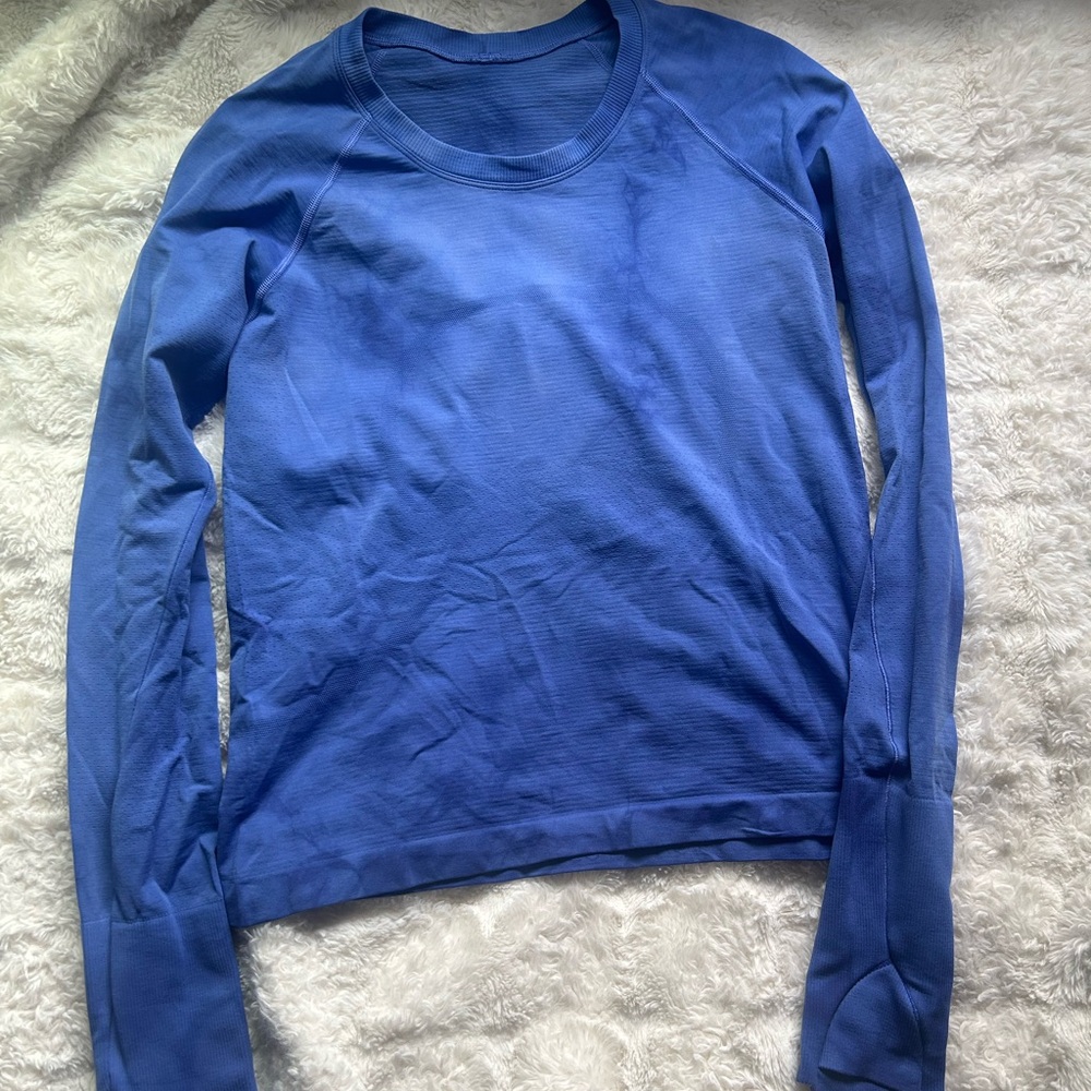 Size 8 Marble Lululemon Swiftly Tech Long Sleeve *race length*